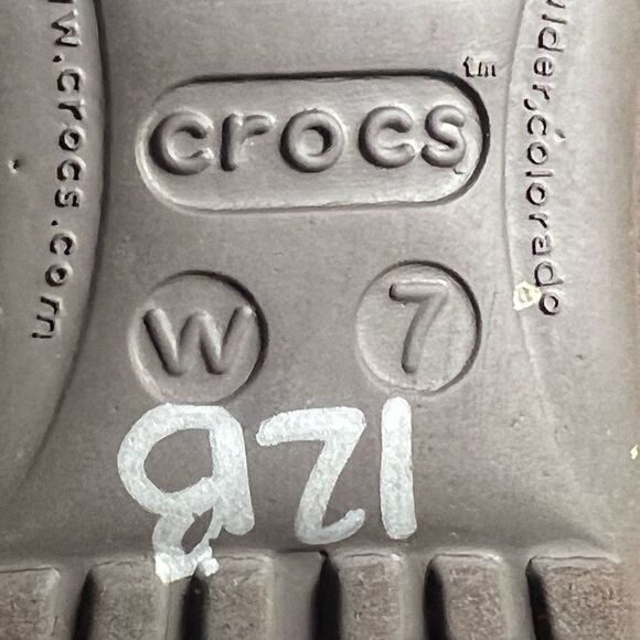 Womens CROCS Dark Brown Slip On Ballet Flats / Size 7 - Picture 9 of 9